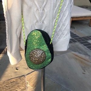 Crewcuts glitter avocado purse